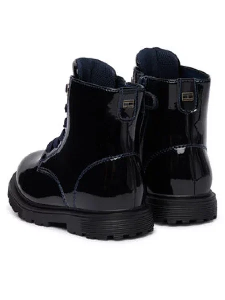 Tommy Hilfiger Gležnjarji Lace-Up Bootie M Mornarsko modra