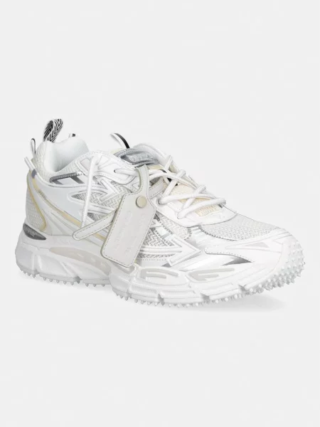Sneakersy Off-white z siateczką białe