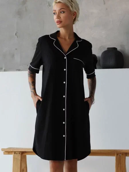 Женский халат из чорний