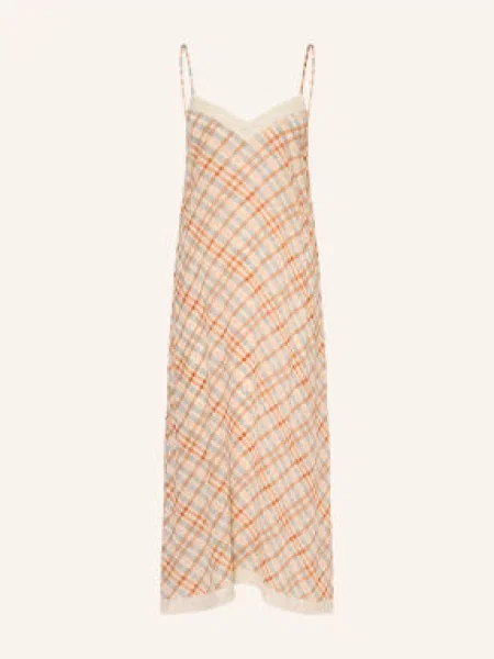 Eres Jedwabna Negliż Tartan beige beżowa