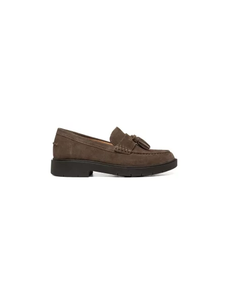 Geox loafersy zamszowe D SPHERICA B brązowe