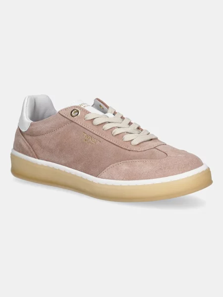 Twinset sneakers din piele întoarsă roz