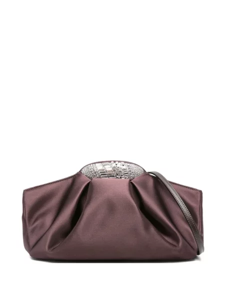 Geantă plic Giuseppe Zanotti de mătase violet