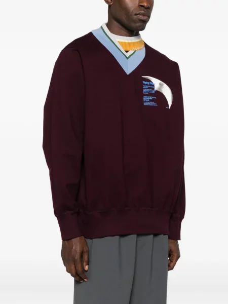 Sweter Kolor z nadrukiem czerwony