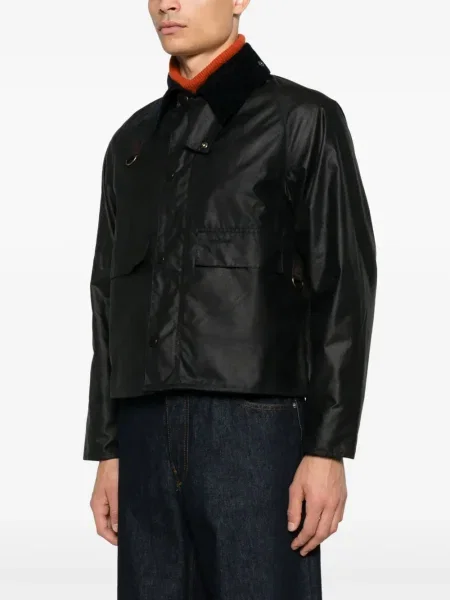 Με κολάρο μπουφάν Barbour κοτλέ μπλε