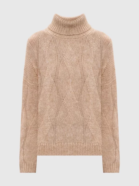 Светр з вовною альпаки Peserico бежевий