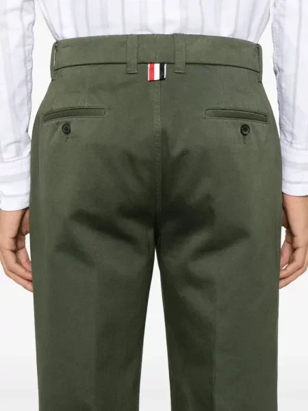 Pantaloni Thom Browne din țesătură twill verde