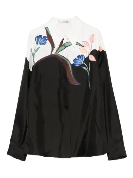 Cămașă Dorothee Schumacher cu model floral cu imagine negru