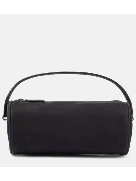 Geanta de piele The Row din piele negru