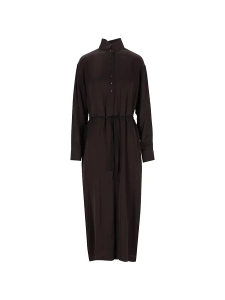 Cu centură rochie midi Barena maro