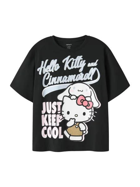 NAME IT Tricou NKFJynel Hellok albastru pastel / rosé / negru alb