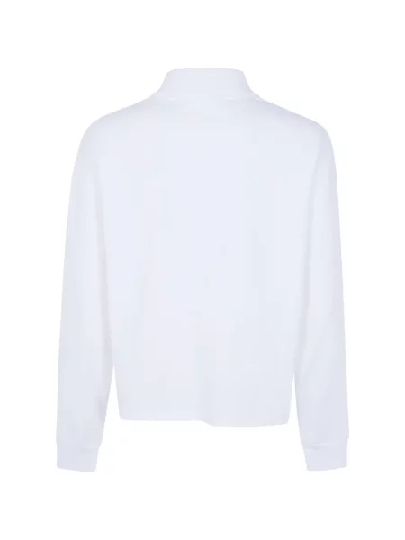 Lung tricou polo A.p.c. cu autograf alb