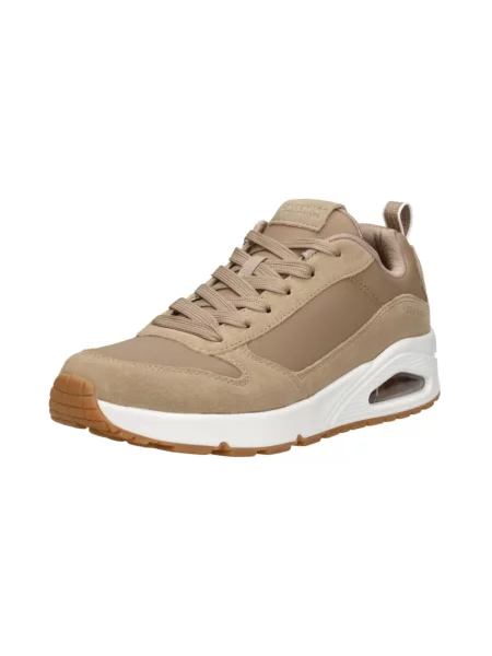 Sneakersy Skechers skórzane beżowe