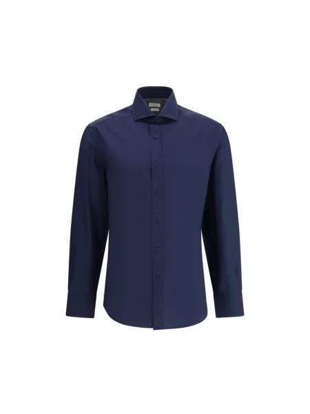 Koszula Brunello Cucinelli elegancka niebieska