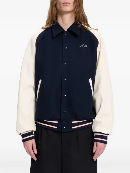 Geacă bomber Ann Demeulemeester cu broderie albastru