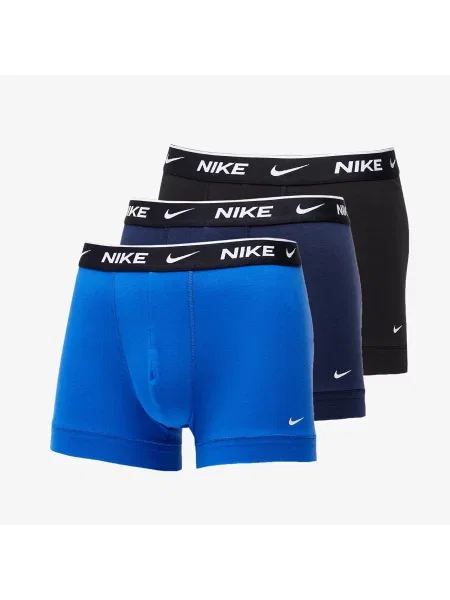 Боксери Nike Everyday Cotton Stretch Trunk obsidian / game royal / black чорні