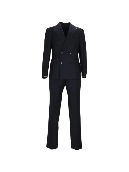 Costum Luigi Bianchi cu două rânduri de nasturi albastru