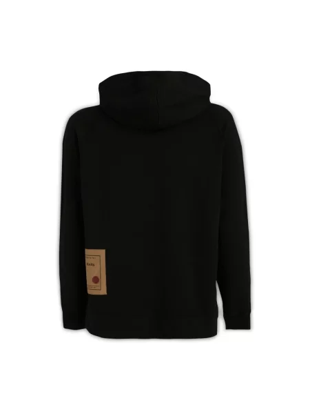 Bluza z kapturem Ten C z kapturem z naszywanymi kieszeniami ze sznurkiem czarna