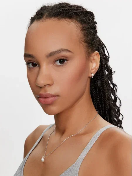 Palton Swarovski alb