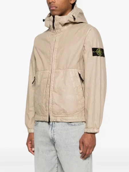 Geacă Stone Island cu glugă cu strasuri