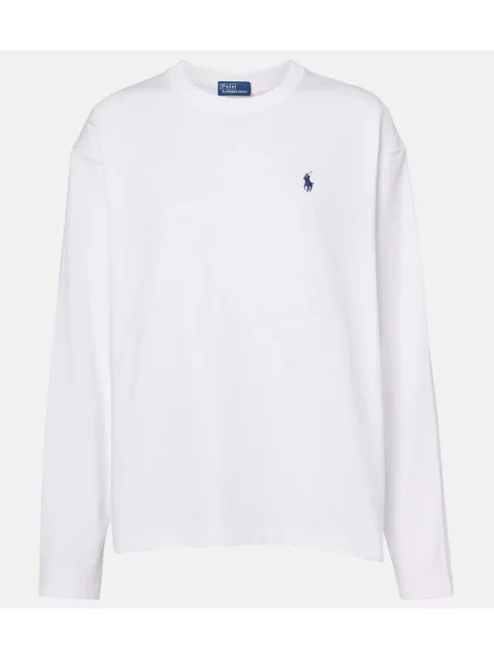 Hanorac Polo Ralph Lauren din jerseu alb