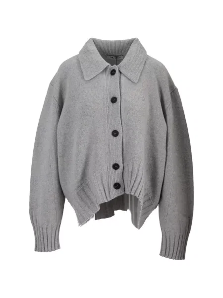 Gulerat cardigan The Attico gri