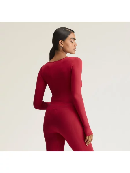 Bezešvé jógové body adidas by Stella McCartney červený