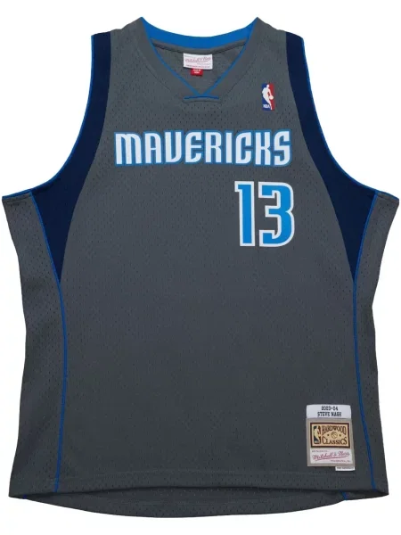 Cămașă Mitchell & Ness din jerseu gri