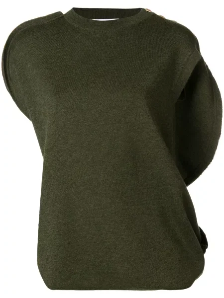 Top Jw Anderson tricotate asimetric verde