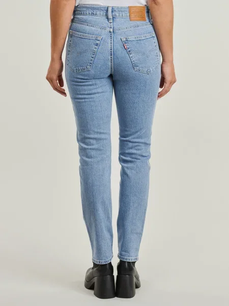 Blugi drepți Levi's® cu talie înaltă albastru