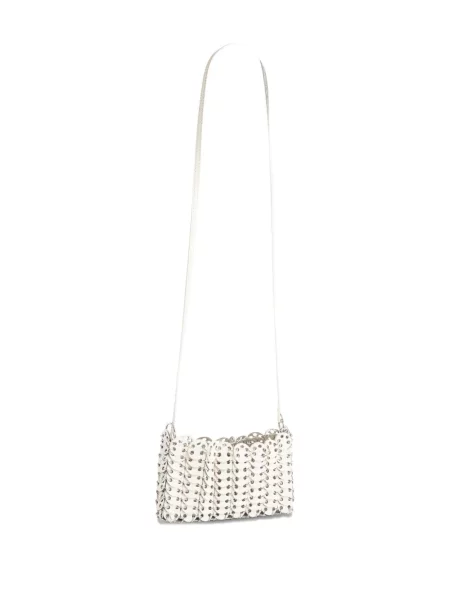 Body Rabanne din piele argintiu