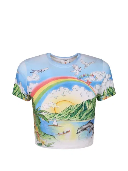 Tricou Casablanca cu imagine verde