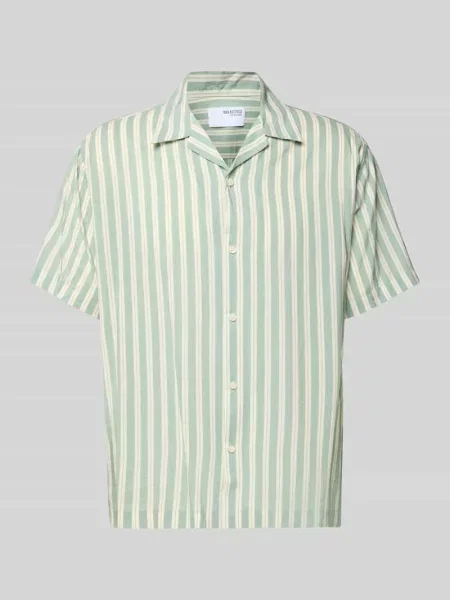 Koszula casualowa o kroju relaxed fit z mieszanki bawełny i modalu Selected Homme czarna