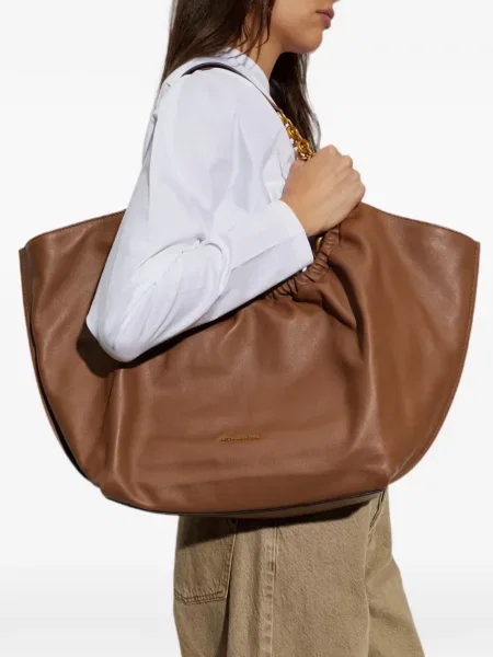 Geantă Michael Michael Kors din piele cu volane roz