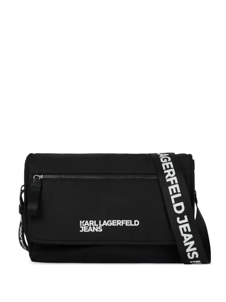 Geantă crossbody Karl Lagerfeld Jeans cu imagine negru