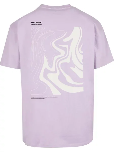 Lost Youth Tricou Chaos mov deschis alb