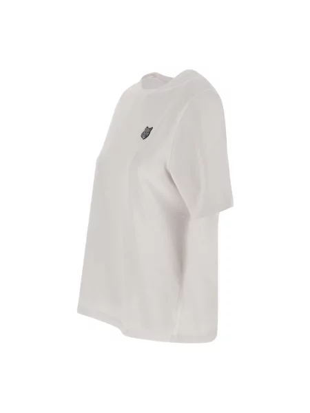 Koszulka Maison Kitsune z logo z dżerseju biała