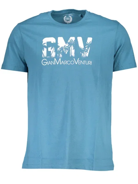 Tricou Gian Marco Venturi scurt albastru