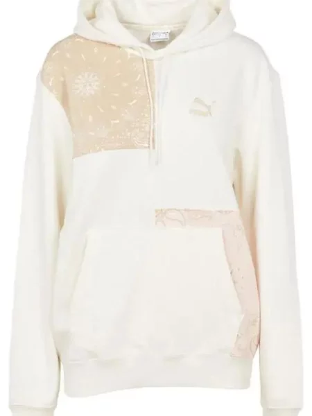 Bluza z kapturem Puma Paisley w kolorze biało-różowym białym biała