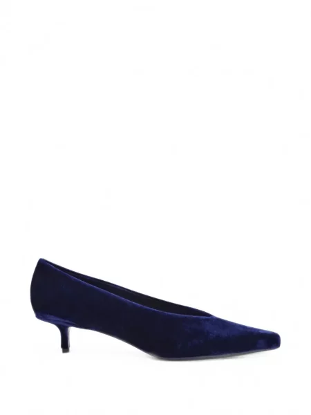 Pantofi cu toc Loulou De Saison de catifea albastru