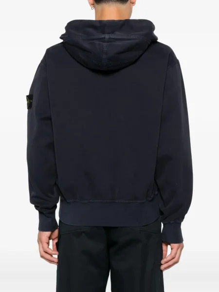 Hanorac cu glugă Stone Island cu strasuri albastru