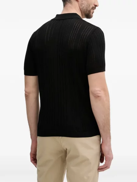 Πλεκτό polo Karl Lagerfeld μαύρο