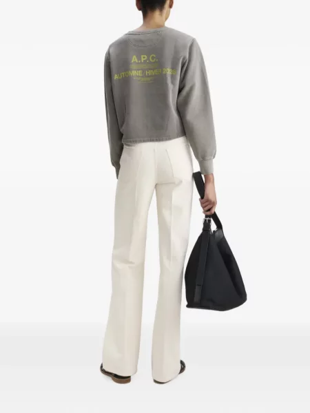 Decupat pulover A.p.c. cu imagine gri