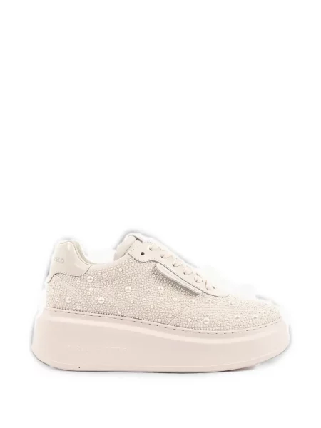 Sneakerși Karl Lagerfeld cu perle chunky