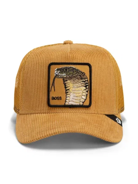 Goorin Bros шапка trucker от джинсова материя Corduroy Boss жълто