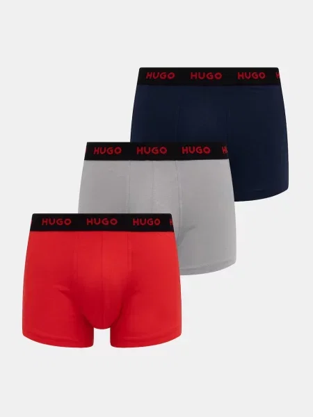 HUGO bokserki z TRUNK TRIPLET PACK czerwone