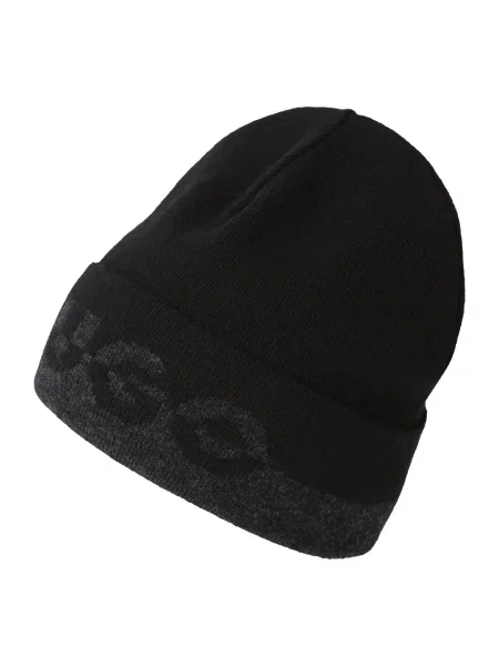 HUGO pălărie din amestec de lână negru