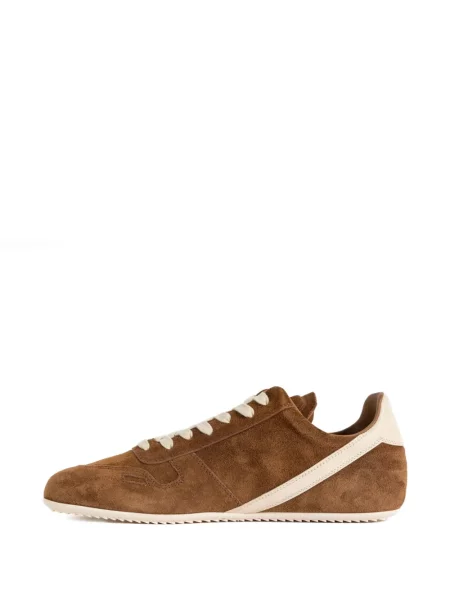 Sneakerși Rick Owens din piele de căprioară maro