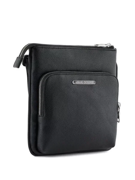 Geantă Armani Exchange cu autograf negru