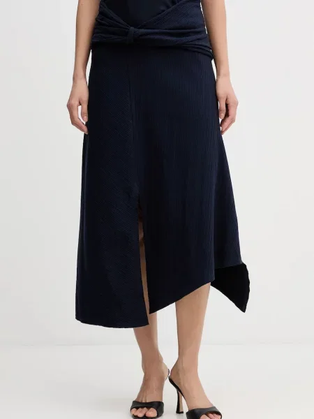 Victoria Beckham fustă bleumarin midi evazați